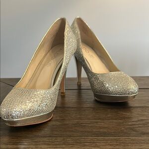 Aldo Women's Sparkling Silver Heels